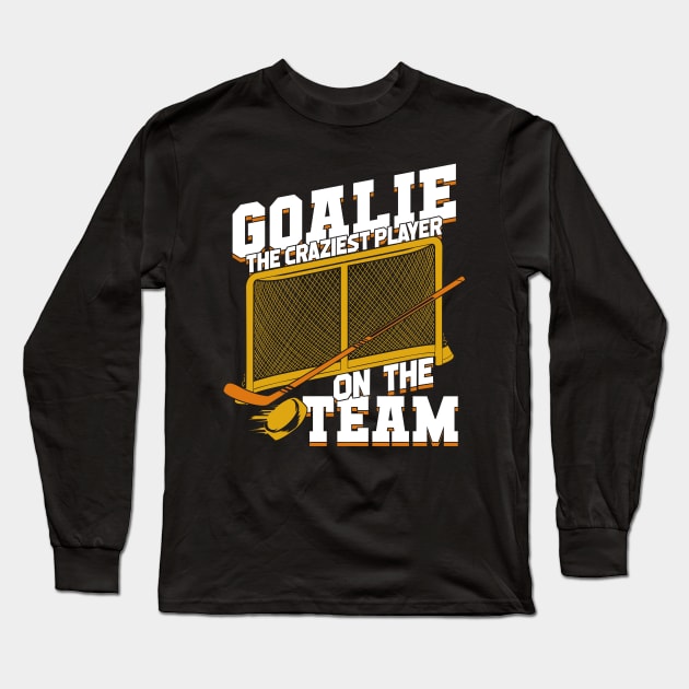 Ice Hockey Goalie Netminder Goaltender Gift Long Sleeve T-Shirt by Dolde08